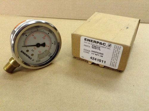 *NEW* Enerpac 6000 PSI Pressure Gauge 1/4&#034; G2517L 4241011 $ 70.00