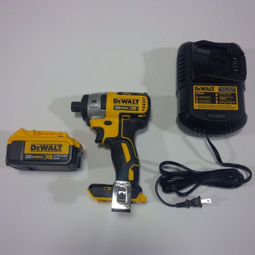 New Dewalt DCF886 20 Volt XR Brushless 1/4 Impact Driver,DCB204 Battery,Charger