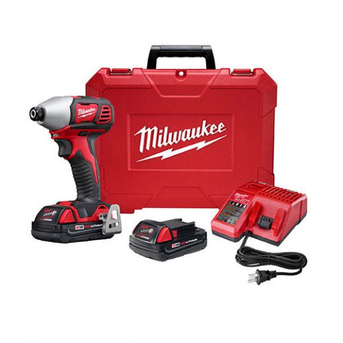 NEW MILWAUKEE 2657-22CT COMPACT M18 18 V CORDLESS KIT IMPACT DRIVER DRIVER