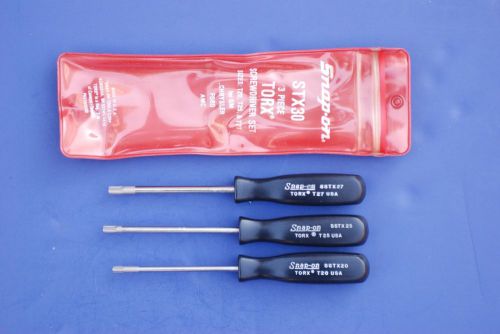 Snap On STX30 3-Piece Torx Screwdriver Set, T20, T25, T27,  NOS