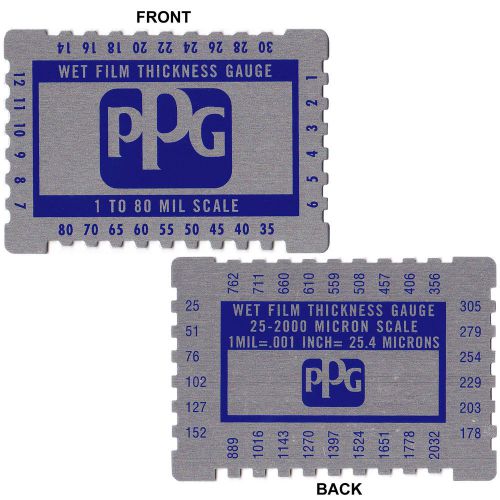 Ppg ppg wet film thickness gauge combs, mil, step and notched for paints resins for sale