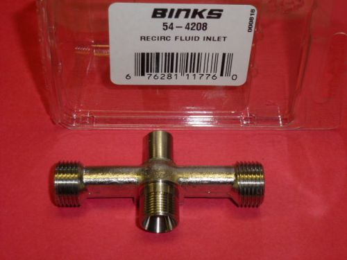 NEW! BINKS RECIRC FLUID INLET, 54-4208