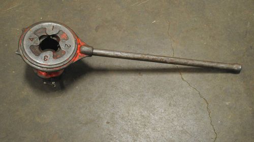 Ridgid c148-1 pipe threader 65-r threads 1&#034; to 2&#034; w/ handle die head toledo #9 for sale