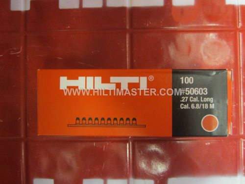 Hilti 100pc cartridge 6.8/18 m .27 cal red, brand new, original ,fast shipping for sale