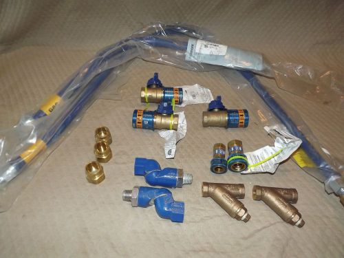 Dormont fitting &amp; hose lot 360 swivels 1/2 &amp; 3/4 quik disconnect gas appliance for sale