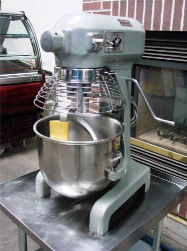 HOBART A-200T 20 QUART DOUGH MIXER WITH BOWL, BOWL GUARD, AND TOOLS