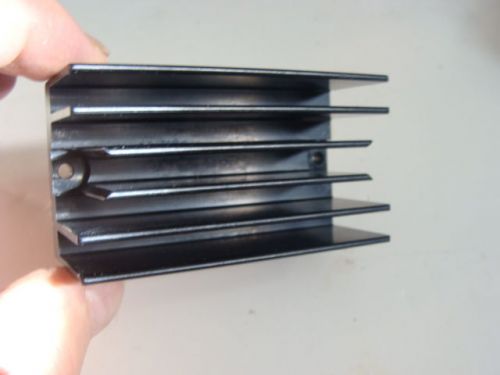 3 in x 1 5/8 in x 1 1/4 in 6 fin black aluminum heat sink new (have 34) each