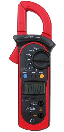 TekPower UT202A AC/DC Voltage AC 600 Amp Clamp Meter Multimeter