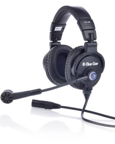 New Clear-Com CC-400-X4: Double-Ear Headset w/ Mic &amp; XLR-F Termination