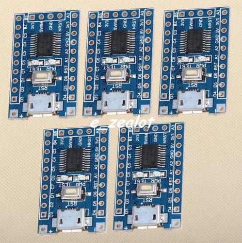 5pcs stm8 micro usb minimum system development board swim debug stm8s103f3p6 for sale