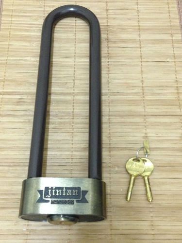 *rare* [super long shackle] 100mm jin-tan padlock with 2 *unique keys* for sale