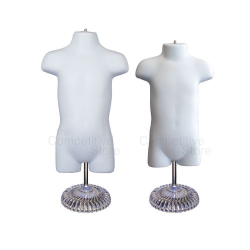 Infant + toddler mannequin form with economic plastic base boys &amp; girls - white for sale