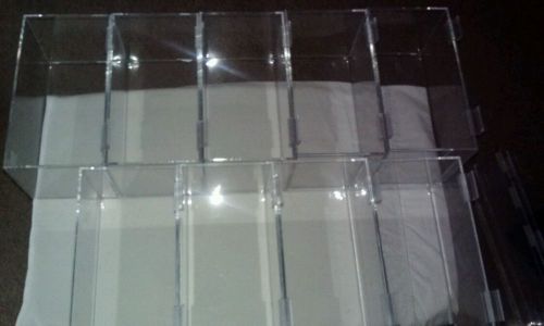 12&#034; X 6&#034; X 6&#034; Acrylic Bin Holder Displays for Slatwall (9 total)