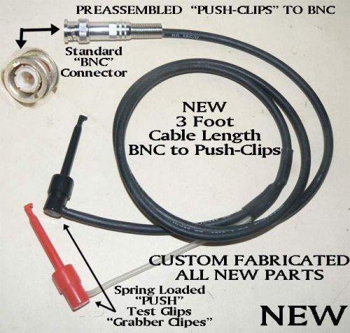 50 ohm signal generator test cable bnc &amp; push clip leads heathkit eico sencore for sale