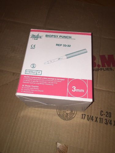 MILTEX STERILE DERMAL BIOPSY PUNCH 3MM BOX OF 50