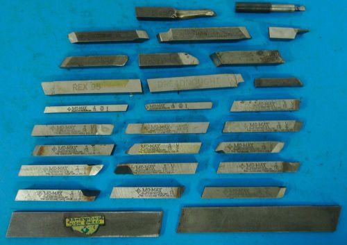 28 HSS &amp; COBALT LATHE CUTTING TOOL BITS MO-MAX REX ARMSTRONG *A5