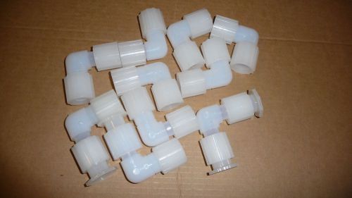 Entegris PFA 3/4&#034; Type  piece 10 lot PFA Fitting 3/4&#034;  Close - Flared 90&#039;s