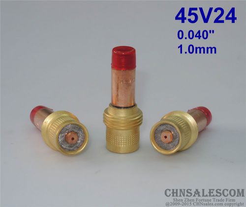 3 pcs 45V24 Collet Body Gas Lens for Tig Welding Torch WP-17-18-26 1.0mm 0.040&#034;