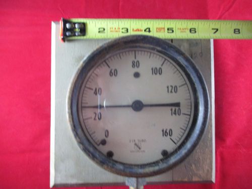 ASHCROFT SUBD PRESSURE GAUGE marked 2 LB. SUBD. Industrial Steampunk 6&#034; Round