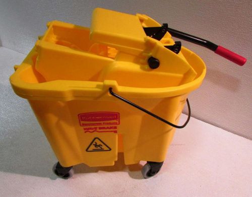 Rubbermaid 7580 Wavebrake 35 Qt Side Pressure Combo Mop Bucket Yellow