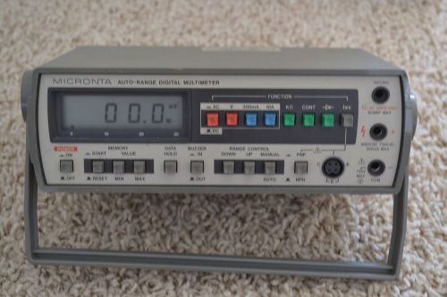 Radio Shack Micronta Model 22-195 Auto Range Digital Multimeter Tested Powers On