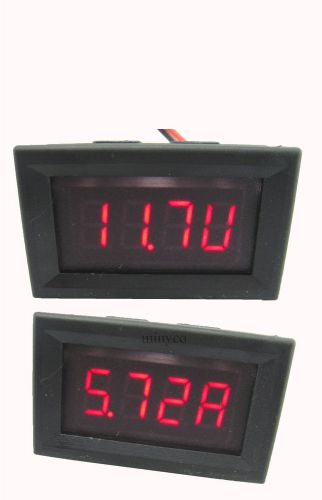 4 digit 0.56&#039;  3-wire dc 0-200v/10a red digital voltmeter ammeter  dual table for sale