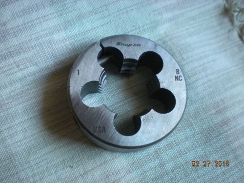 Snap-on die, nc, 2&#034; round adjustable, 1&#034;-8 for sale