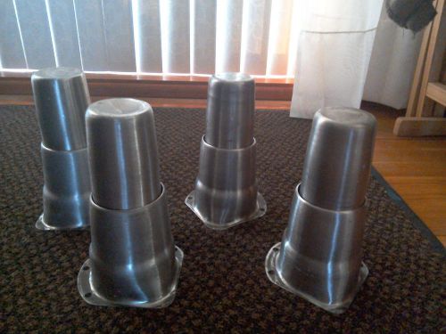 Lot of 4- stainless steel table leveling adjustable for sale