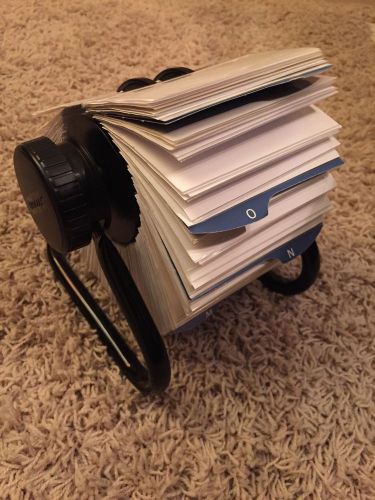 Rolodex 66704 Open Rotary File, 500-Card Capacity, 2-1/4&#034;x4&#034;, Black