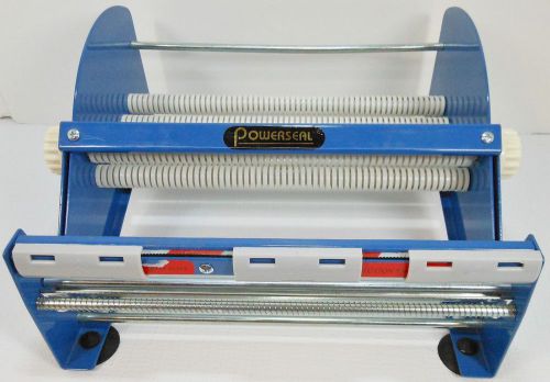 Powerseal 12&#034; tape &amp; label dispenser multi roll capacity steel frame serrated for sale