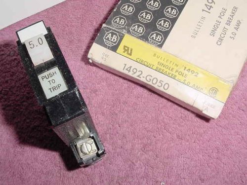 *new* allen bradley 1492-g050  5 amp 1-pole breaker **free shipping usa** for sale