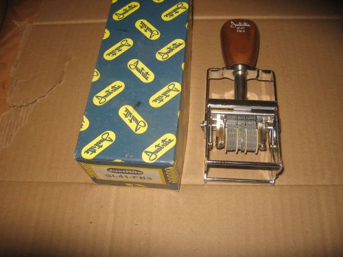 Vintage Justrite Inker Stamp in box SI -41 fb-3 NOS Just rite stamper