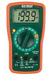 Extech MN35 Digital Mini MultiMeter w/ Large easy to read digital display