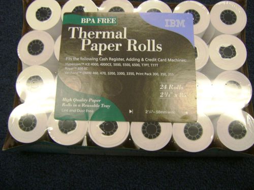 IBM 2.25in x 85ft 2 1/4in x 85ft Thermal Rolls, 24/PK  New