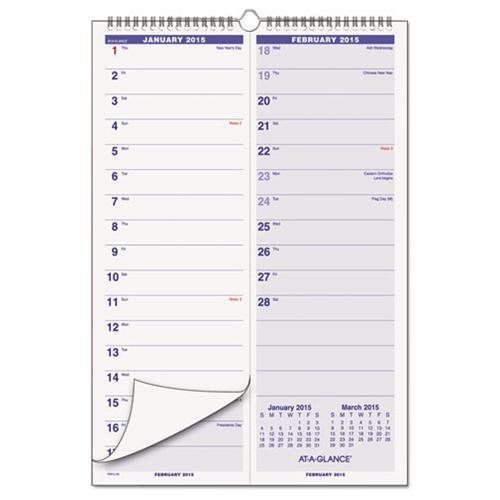 AT-A-GLANCE® Look Forward Monthly Wall Calendar, 15 1/2 x 22 3/4, Look Forward,