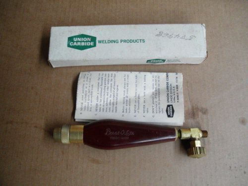 UNION CARBIDE PREAST O LITE  WELDING ACETYLENE TORCH handle NOZZLE  403 20 x 93