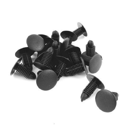 20 Pcs Black Plastic Fir Tree Trim Panel Clips Rivet for 0.32&#034; Hole