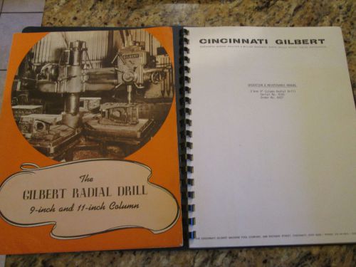 Cincinnati Gilbert Radial Drill Flyer &amp; Operation &amp; Maintenance Manual