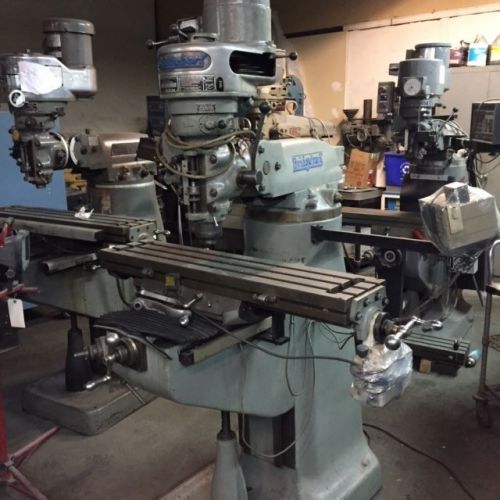 BRIDGEPORT MILLING MACHINE 42 X 9&#034; TABLE SONY DRO POWER FEED