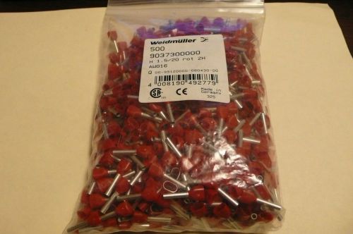 Weidmuller 9037300000 FERRULES RED  QTY 500