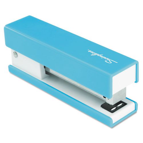 Half Strip Fashion Stapler, 20-Sheet Capacity, Blue