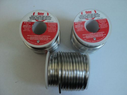 LOT OF 3 EA. 1# ROLLS OATEY #29025 SAFE FLO LEAD FREE SOLDER