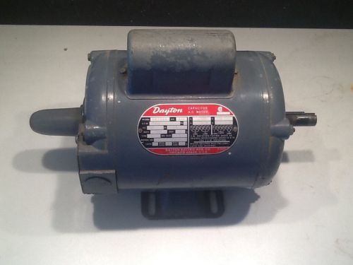 DAYTON CAPACITOR A.C. BUFFER MOTOR,dual shaft,3/4 H.P.,115/230vac,1ph.,3450rpm