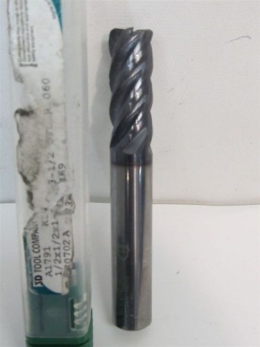 3D Tool Co. A1791, 1/2&#034; x 1/2&#034; x 1-1/4&#034; x 3-1/2&#034;, .060&#034; Radius Solid Carbide End