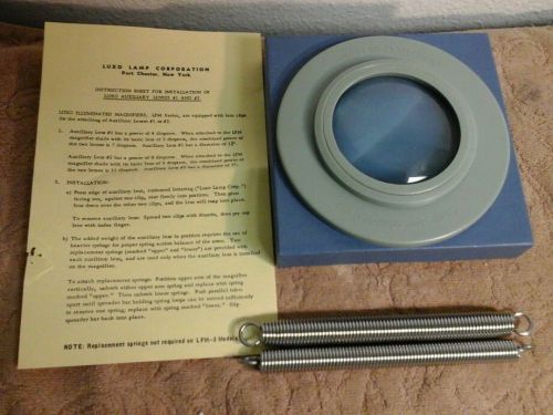 Luxo auxiliary lens attachment for lfm luxo illuminated magnifier w. springs b for sale