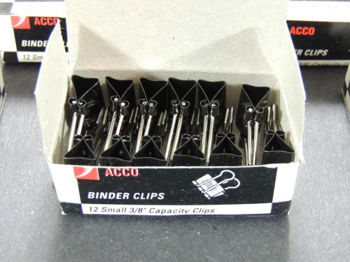 72 Acco Small Binder Clips 3/8&#034; Capacity #72020