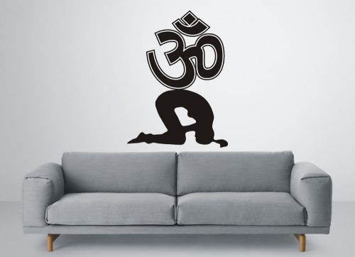 om aum wall vinyl sticker bedroom/drawing room decals #122