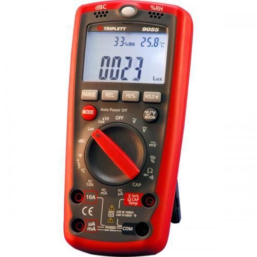 NEW TRIPLETT 9055 6-IN-1 FULL-FUNCTION MANUAL RANGING DIGITAL MULTIMETER