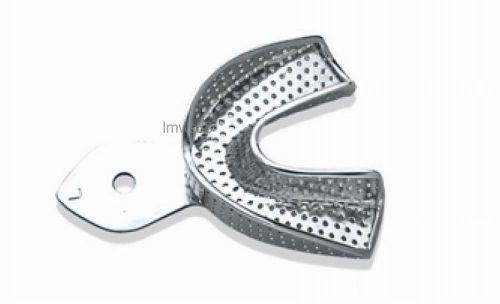 5pcs kangqiao dental stainless steel impression tray 1# lower perforated for sale