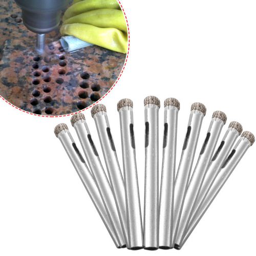 10 PCS Diamond Coated Core Drill, Drills Bit Hole Saw Tile 6mm (1/4&#034; Inch)